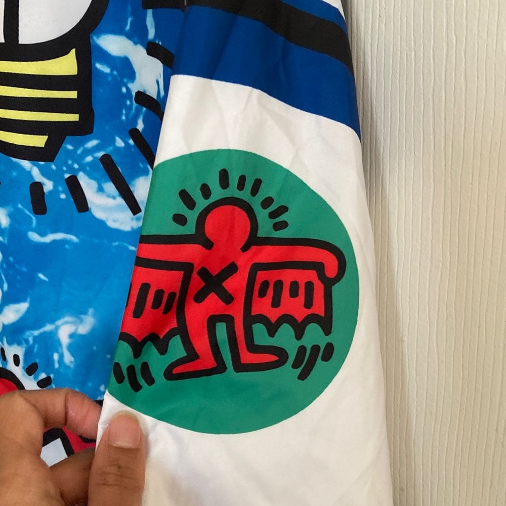 K. Haring x Members Only Tokyo Pop Blue Bomber Jacket - Picture 7 of 10